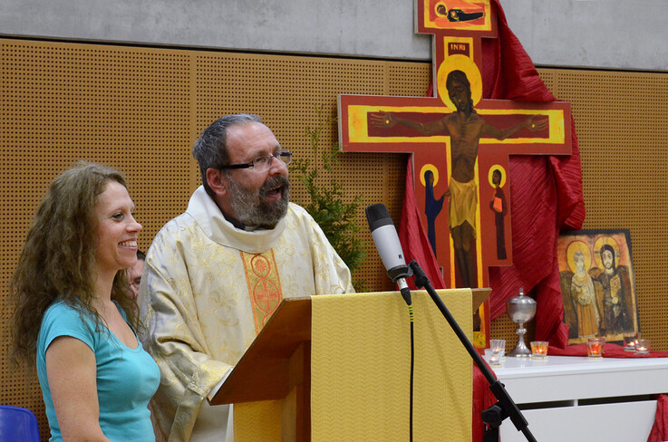 During Mass in Roztoky