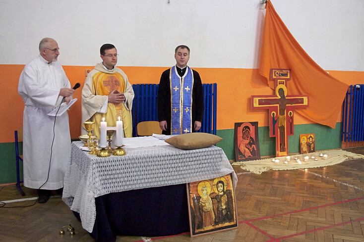 Italian priest with Greek-Catholic priest