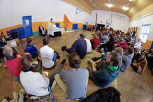 Liturgy of the New Year in the gym in Zalov