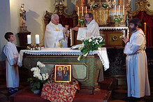 Mše s biskupem Karlem Herbstem
