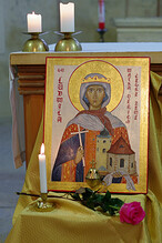 Ikona sv. Ludmily na Levém Hradci