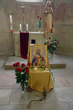 Ikona sv. Ludmily v kostele na Levém Hradci