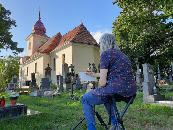 Malovn kostela v Noutonicch