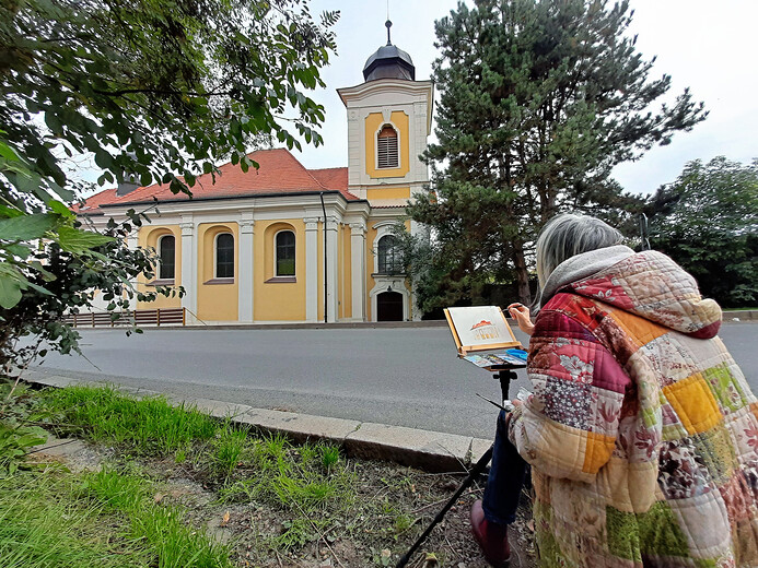 Malovn kostela v nticch