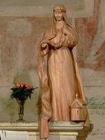  Levý Hradec,  socha sv. Ludmily od sestry Zdislavy