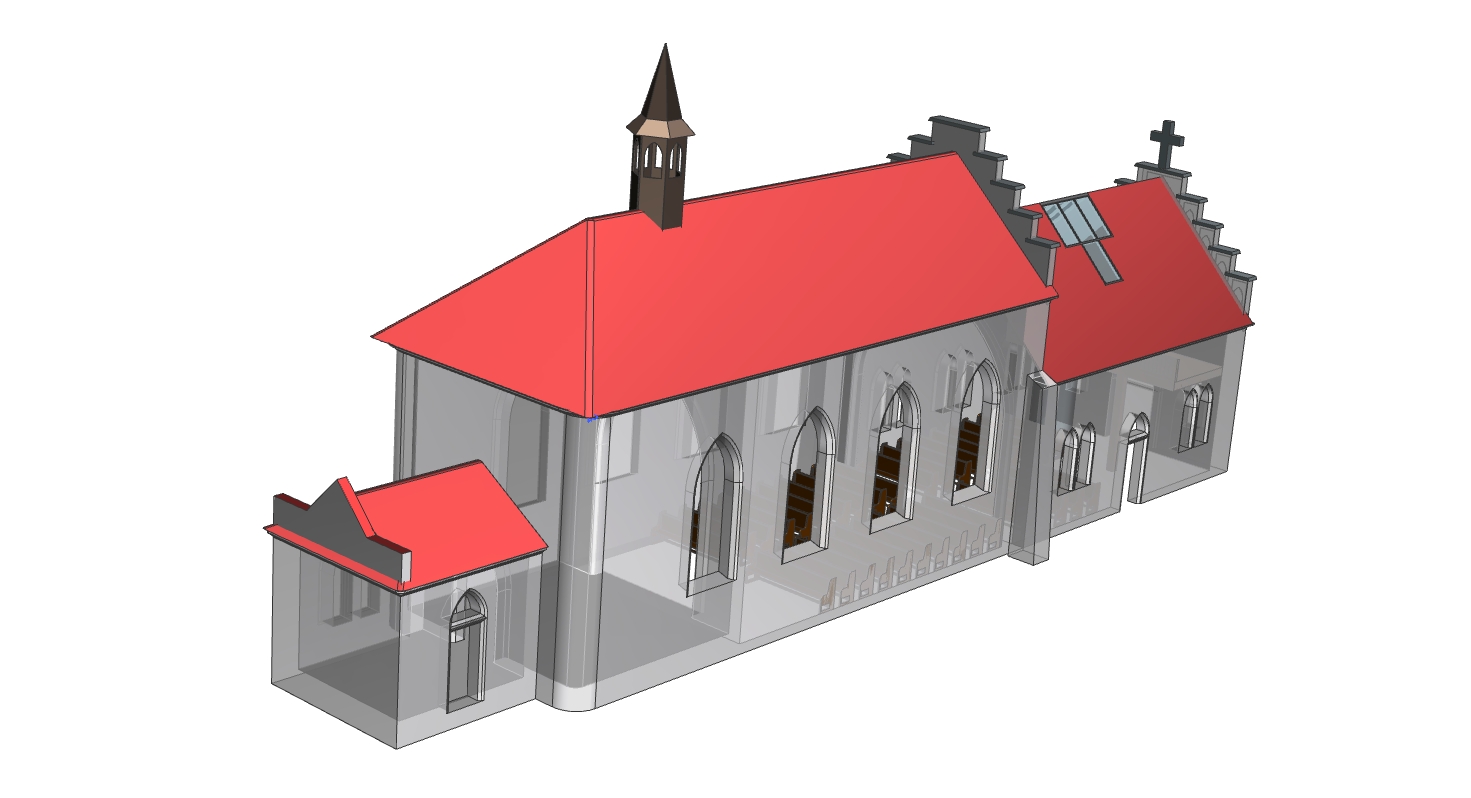 model kostela