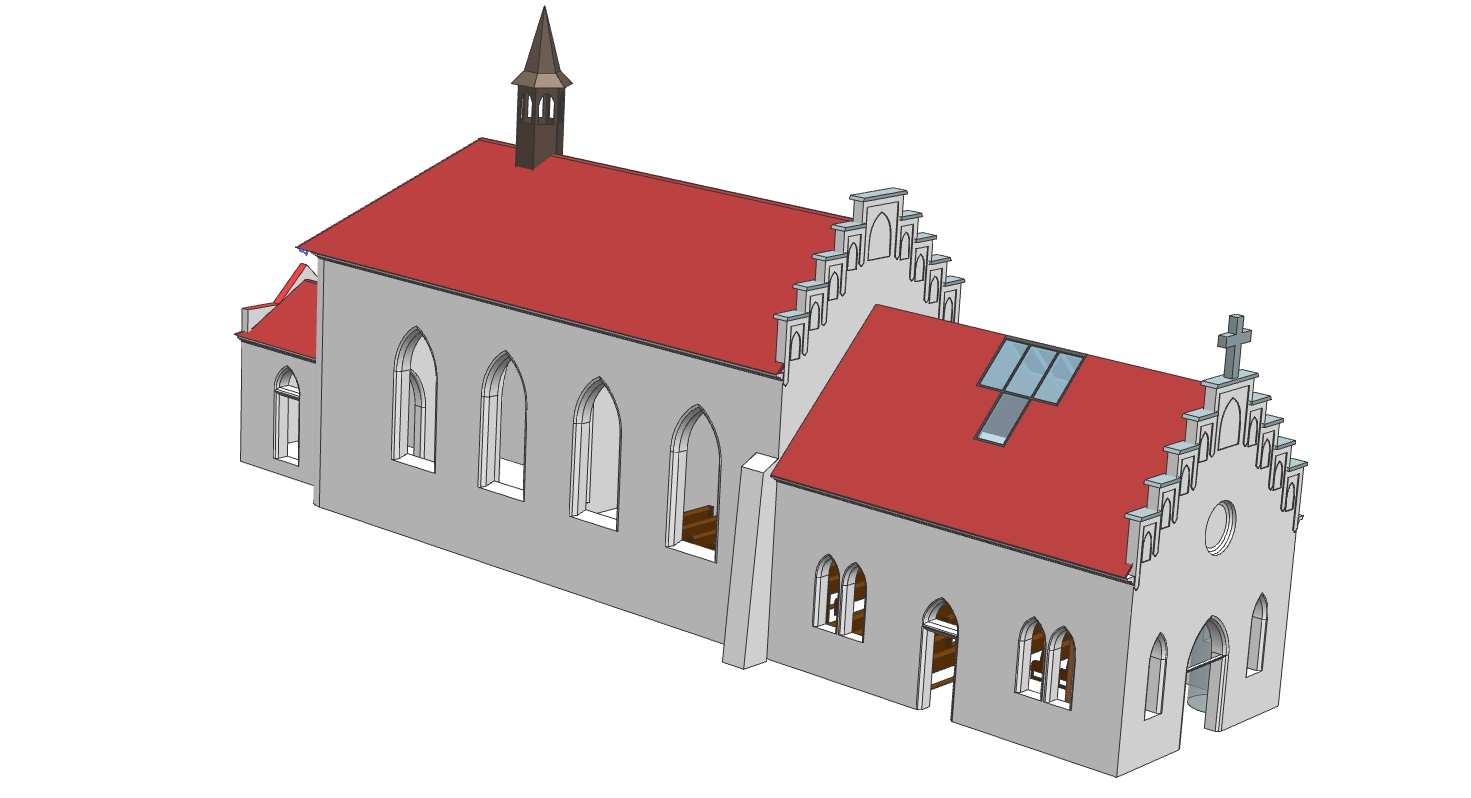 model kostela